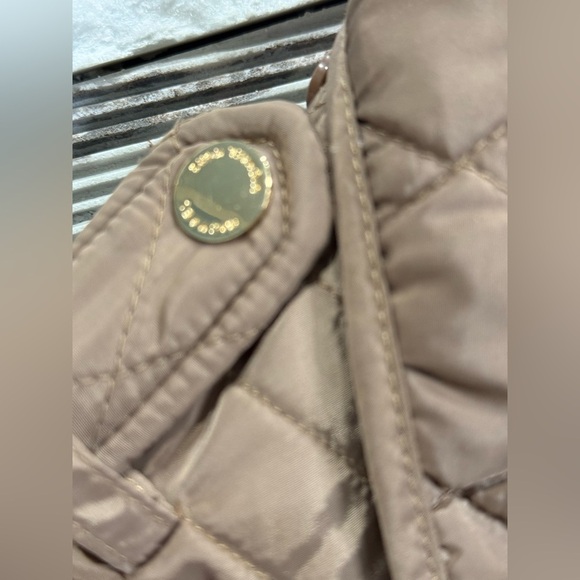 Michael Kors Women's Quilted Belted Coat Anorak Truffle SZ-M - Picture 6 of 12